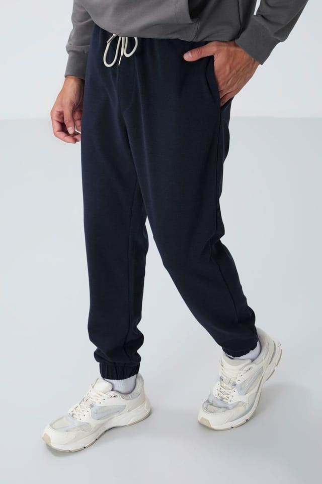 Tommy Life Tommy Life Men's Regular Fit Fleece Sweatpants in Navy - 3