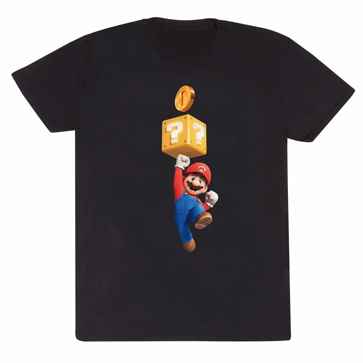 Super Mario Bros Super Mario Bros Men's Coin T-Shirt in Black