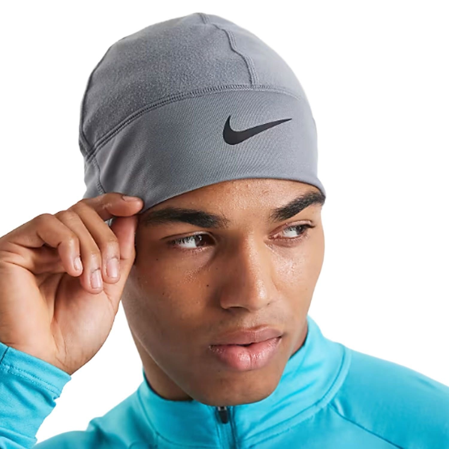 Nike Nike Men's Therma Fit Swoosh Fleece Beanie in Grey - 4