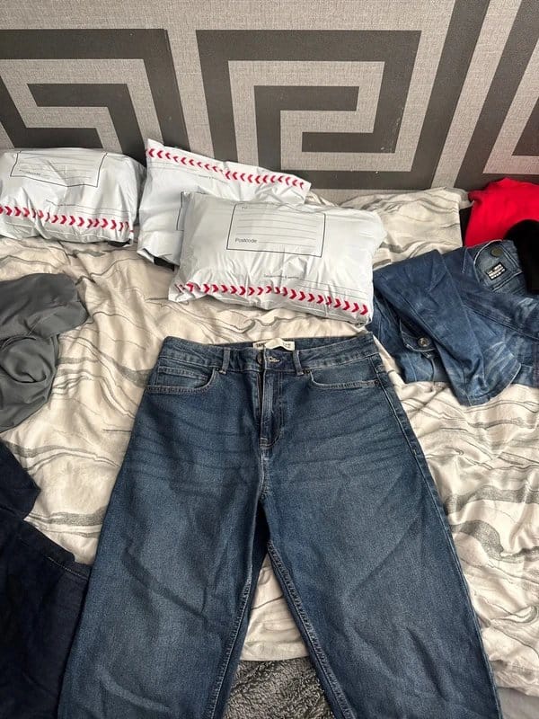 ASOS Men's Blue Denim Straight Leg Jeans
