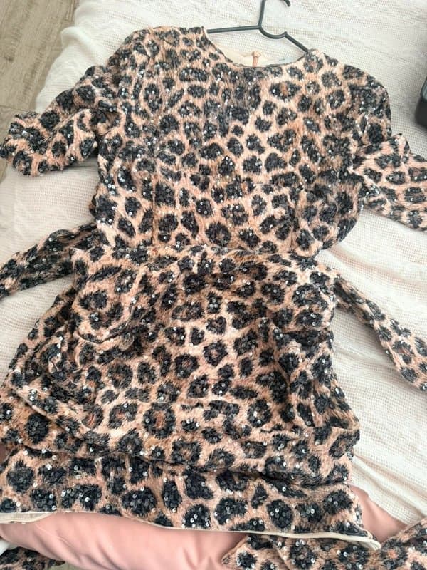 ASOS Sequin animal print stretch ASOS luxe 14 dress