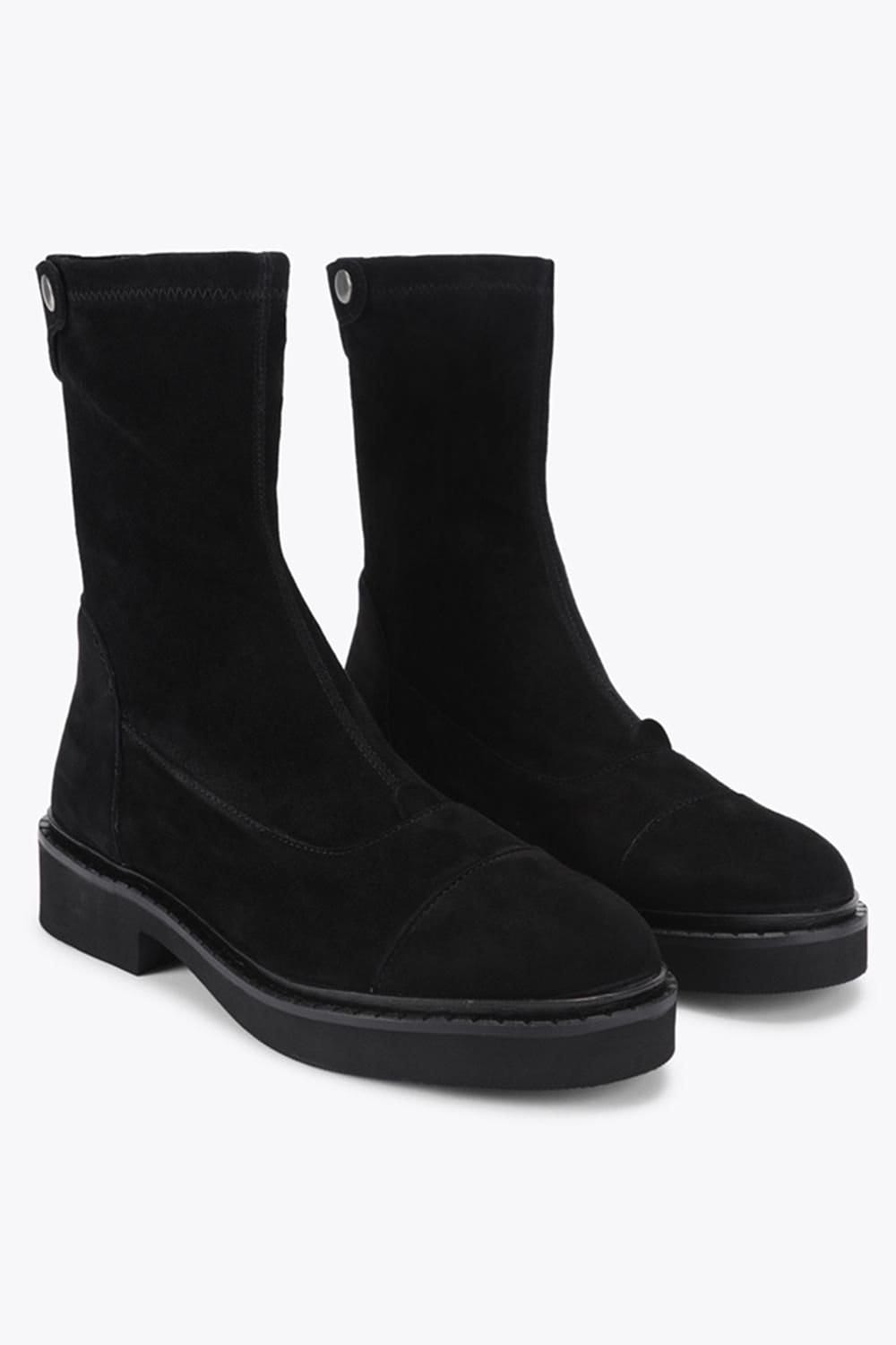 Steve Madden STEVE MADDEN Women's 'Myer Black Suede' Suede Boots - 4