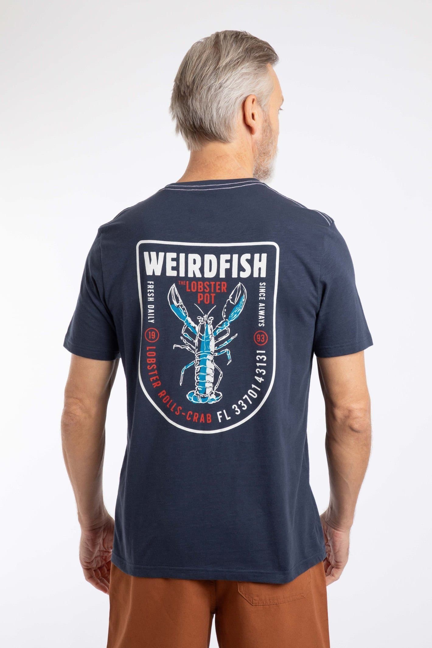 Weird Fish Weird Fish Men's Lobster Pot Graphic T-Shirt in Navy