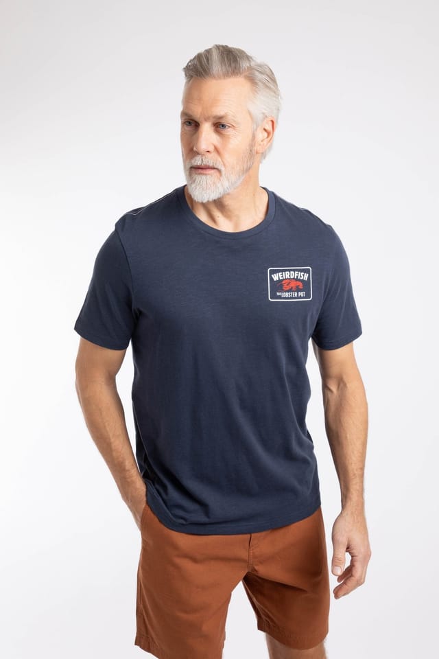 Weird Fish Weird Fish Men's Lobster Pot Graphic T-Shirt in Navy - 3