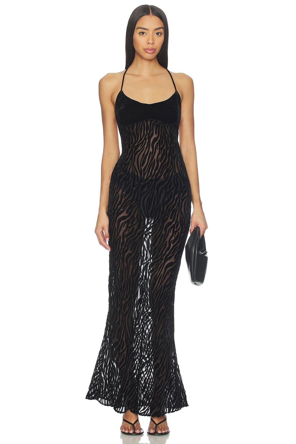 revolve Burnout Velvet Maxi Dress