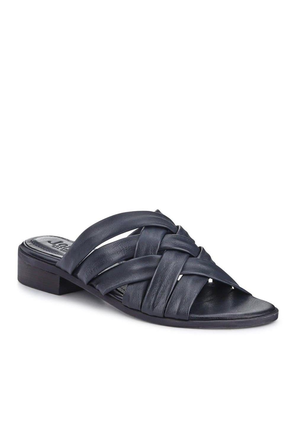 Jones Bootmaker Jones Bootmaker Women's Imalda Smart Leather Mules in Navy