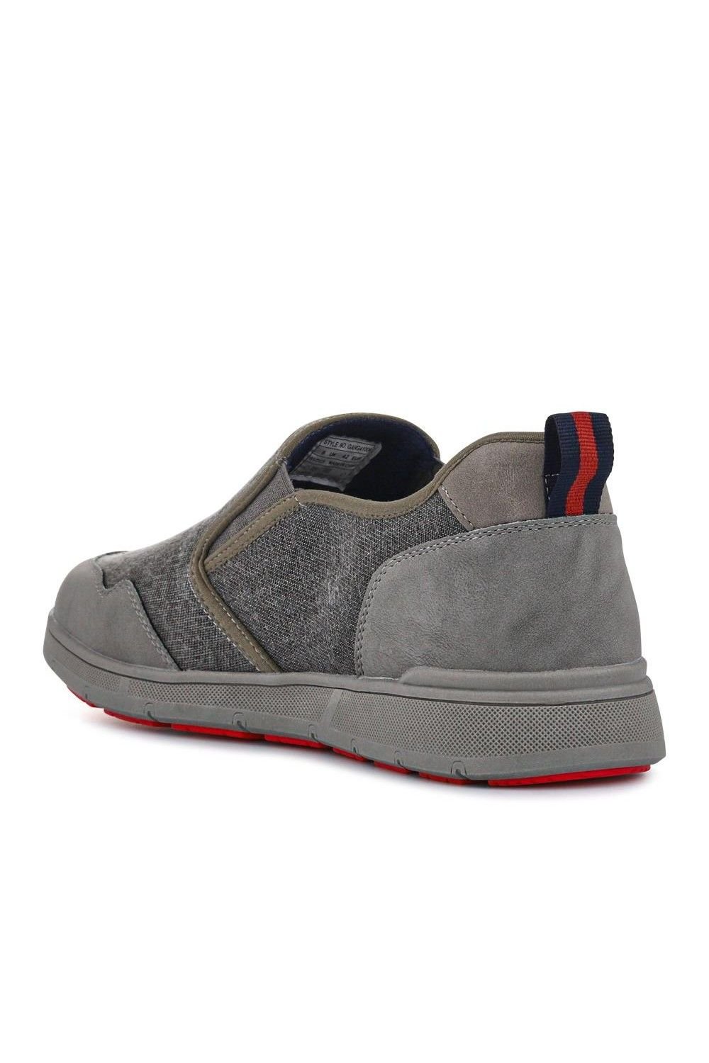 Pavers Pavers Men's Elasticated Fabric Slip-Ons in Grey - 3