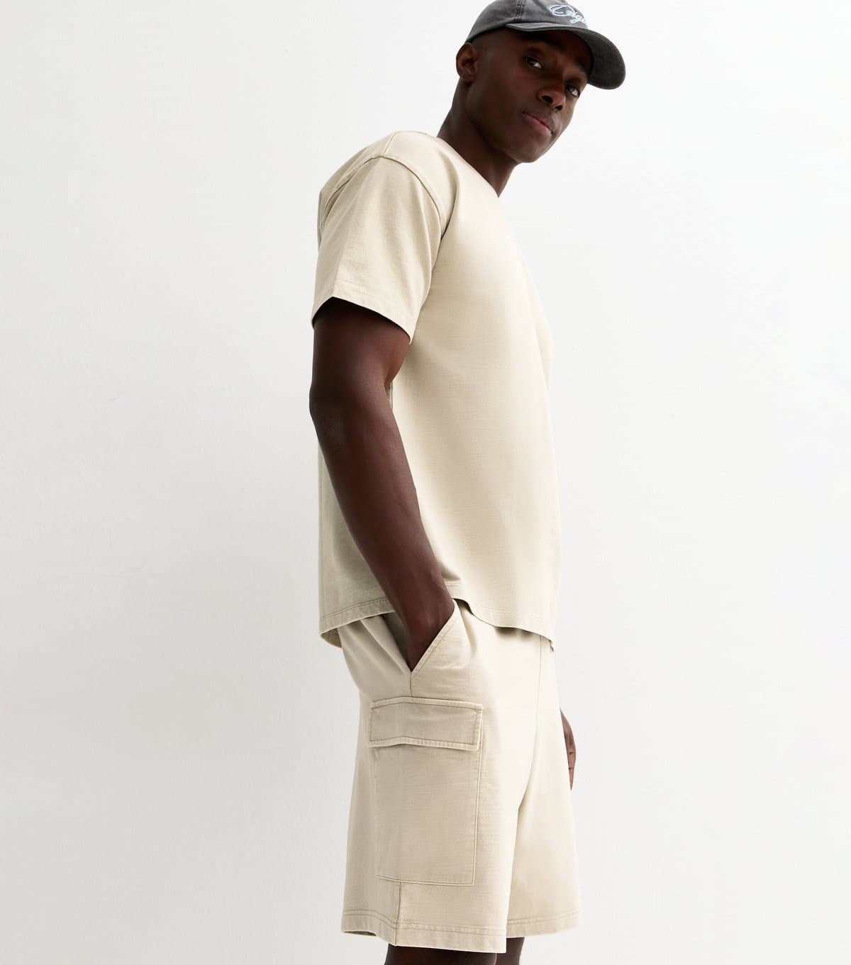 New Look Men's Stone Lightweight Cargo Shorts New Look