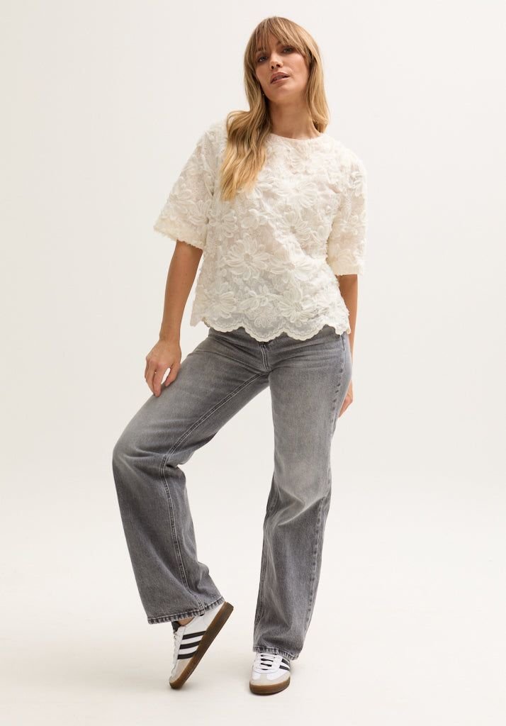 Lily and Lionel Lily and Lionel Women's Lily Spaghetti Strap Ribbon Work Midi Dress In Cream in Ecru - 3