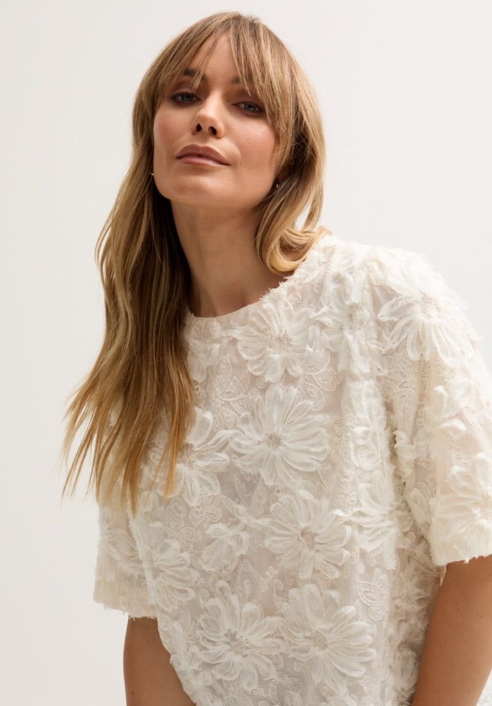 Lily and Lionel Lily and Lionel Women's Lily Spaghetti Strap Ribbon Work Midi Dress In Cream in Ecru - 4