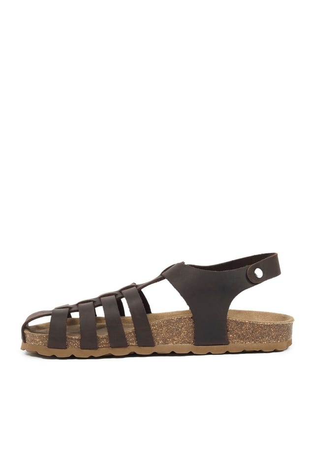 Celtic & Co Celtic & Co Women's Fisherman's Flat Sandal in Dark Brown - 3