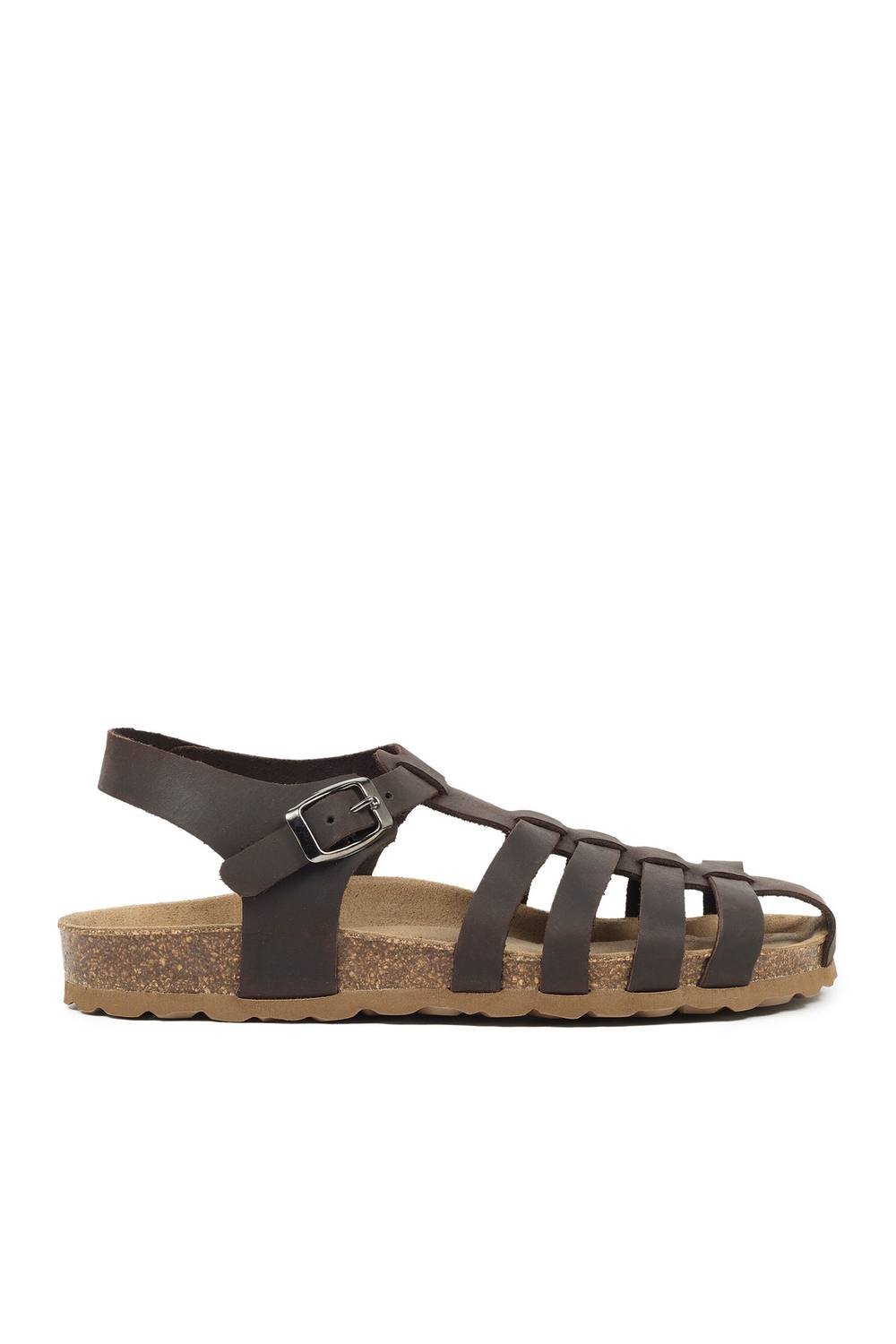 Celtic & Co Celtic & Co Women's Fisherman's Flat Sandal in Dark Brown - 4