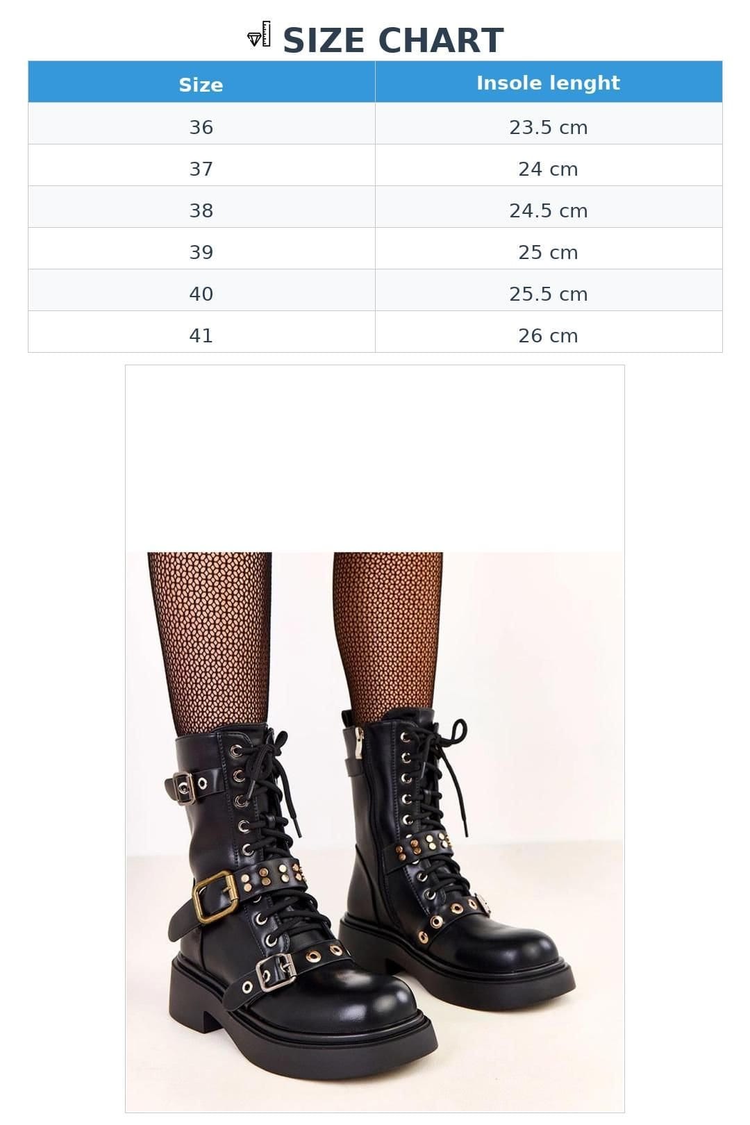 Love Lace Love Lace Women's Stylish Ankle Booties with Stud Straps & Side Zipper Comfort in Black - 4