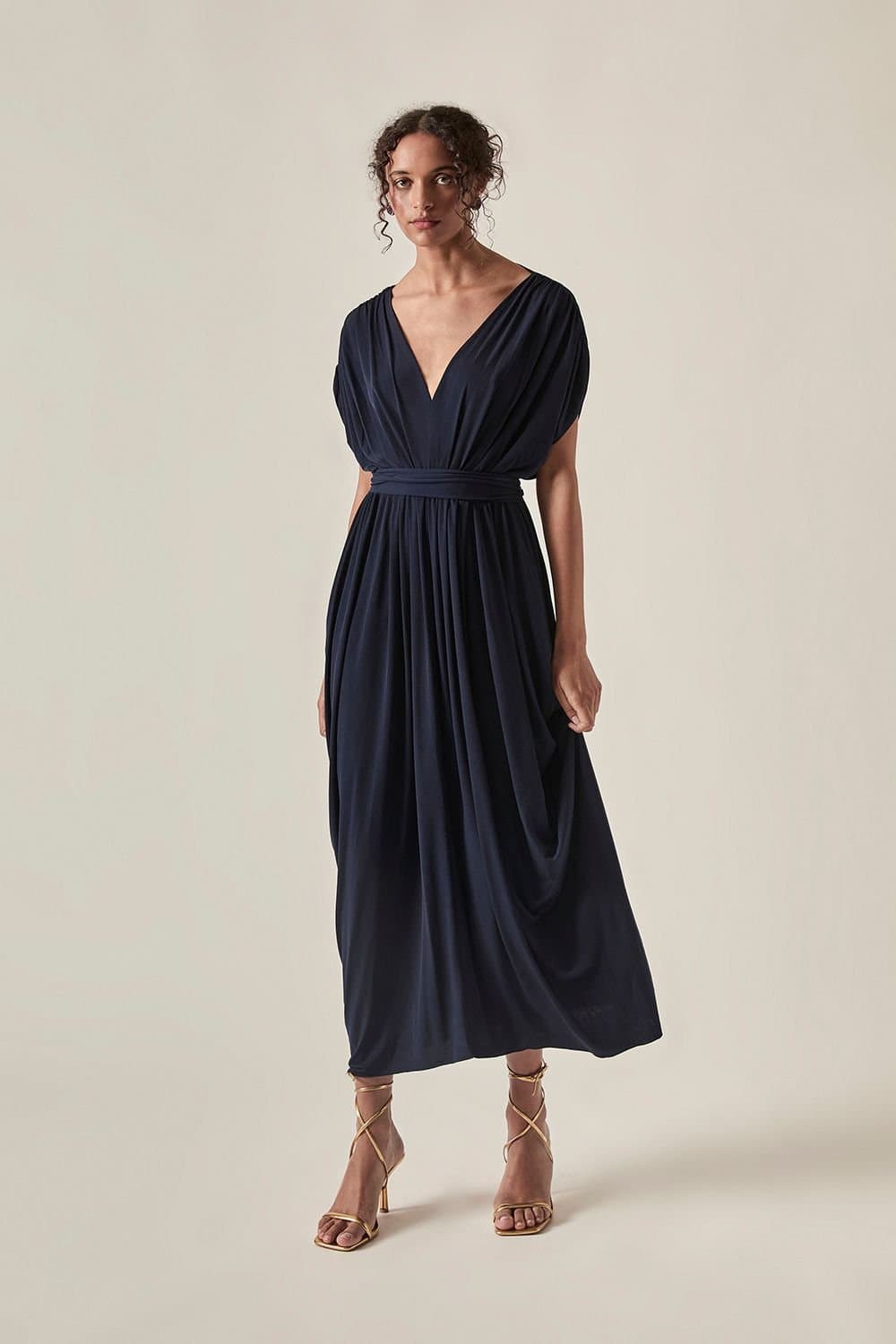 James Lakeland James Lakeland Women's Navy Open‑Back Occasion Midi