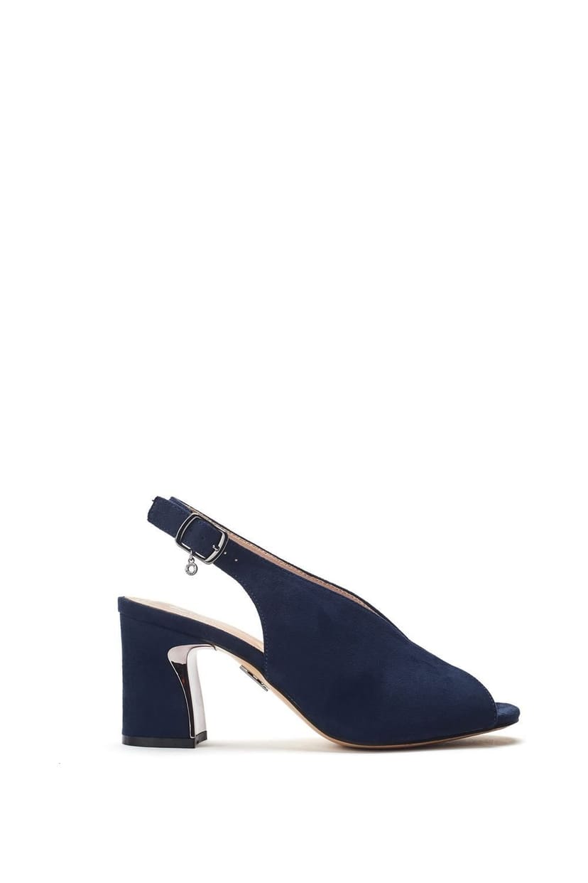 Moda In Pelle Moda In Pelle Women's 'Love' Alcantara Heeled Sandals in Navy - 1