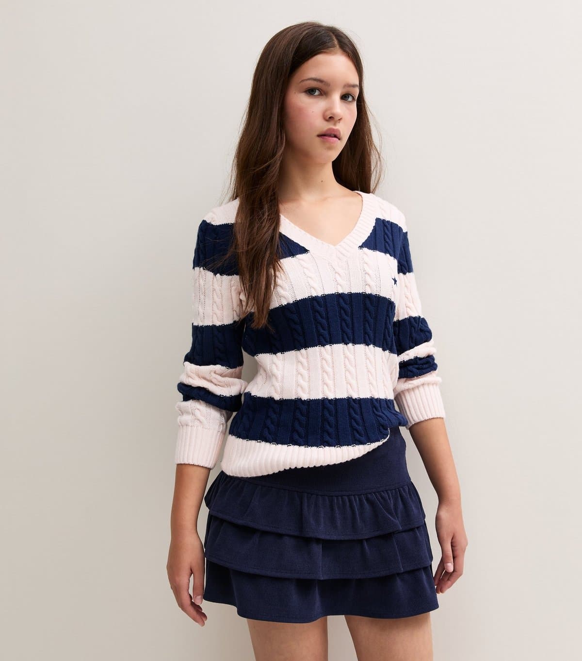 New Look Girls' Navy Rara Mini Skirt New Look