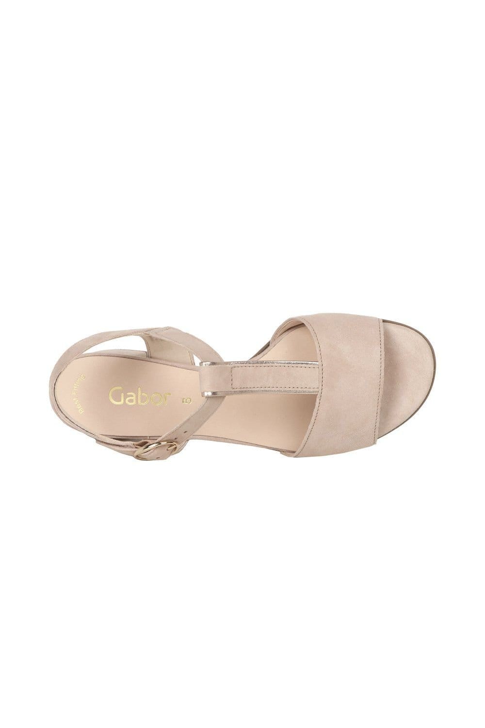 Gabor Gabor Women's 'Mead' T-Bar Sandals in Cream - 4