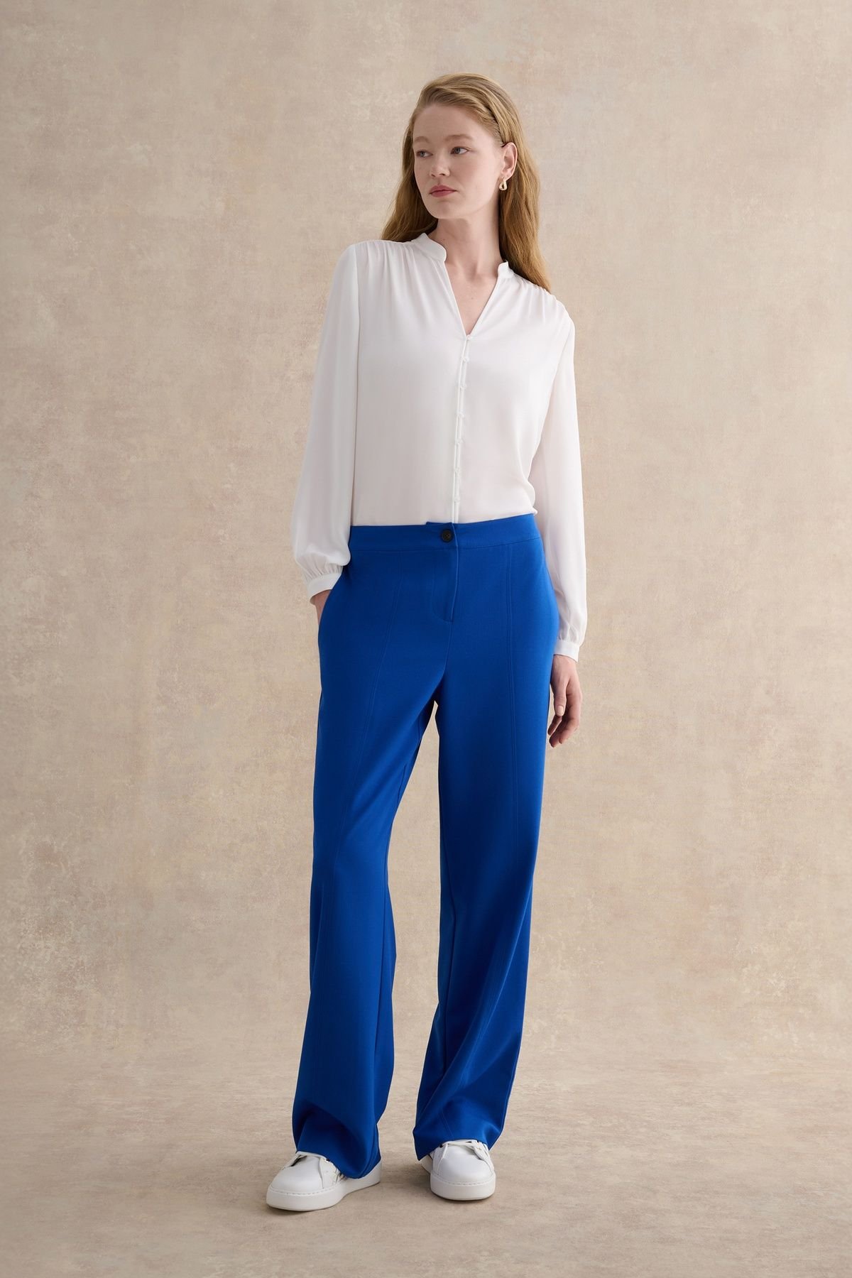 Hobbs London Hobbs London Women's Martine Relaxed Tailored Trousers in Cobalt - 3