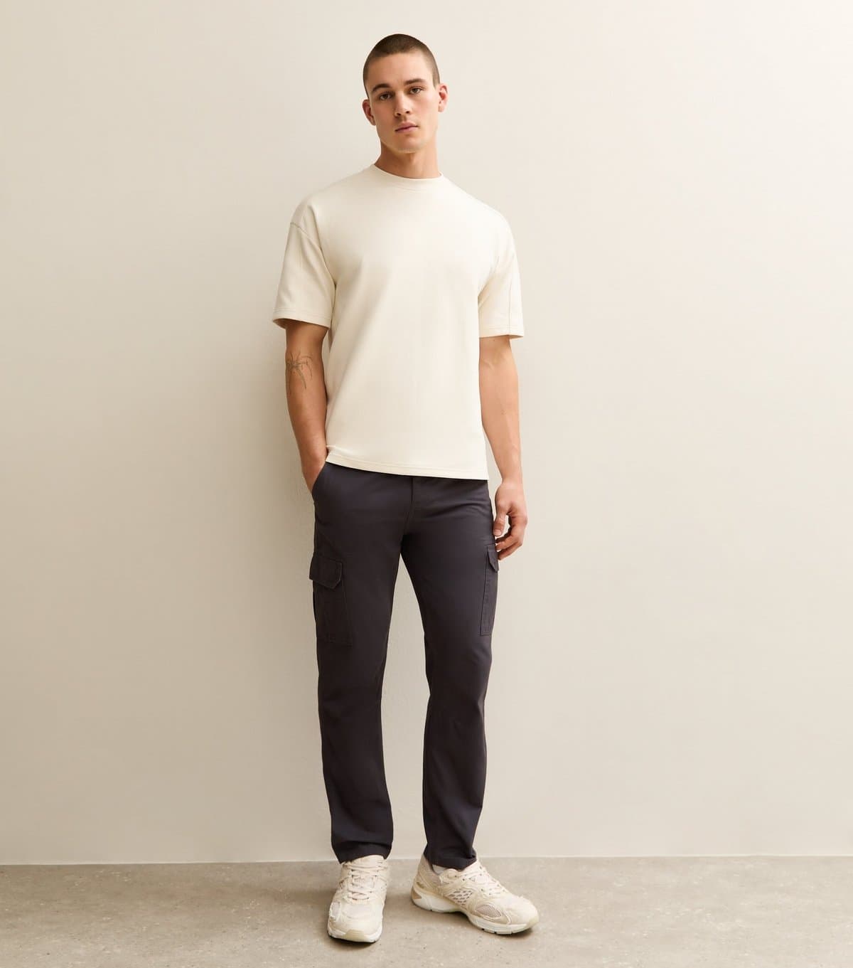 New Look Women's Dark Grey Slim Cargo Trousers New Look