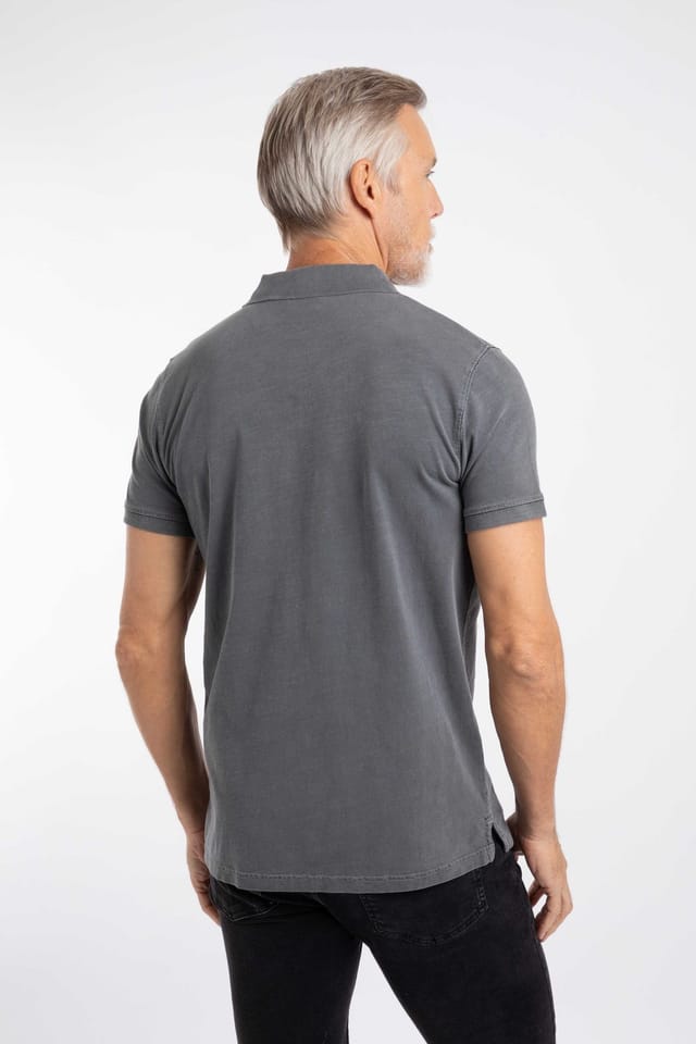 Weird Fish Weird Fish Men's Indy Polo Shirt in Charcoal - 3