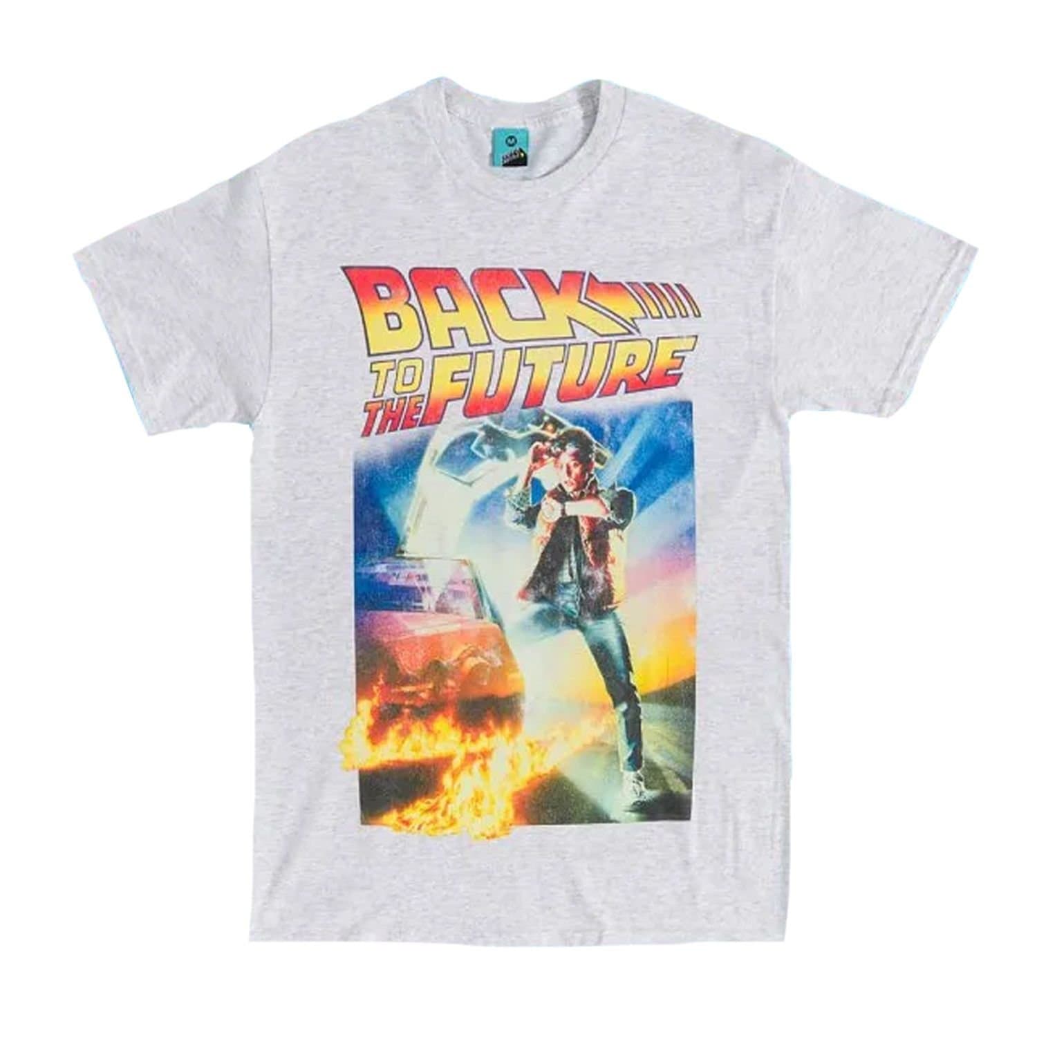 Back To The Future Back To The Future Men's Movie Poster T-Shirt in Grey