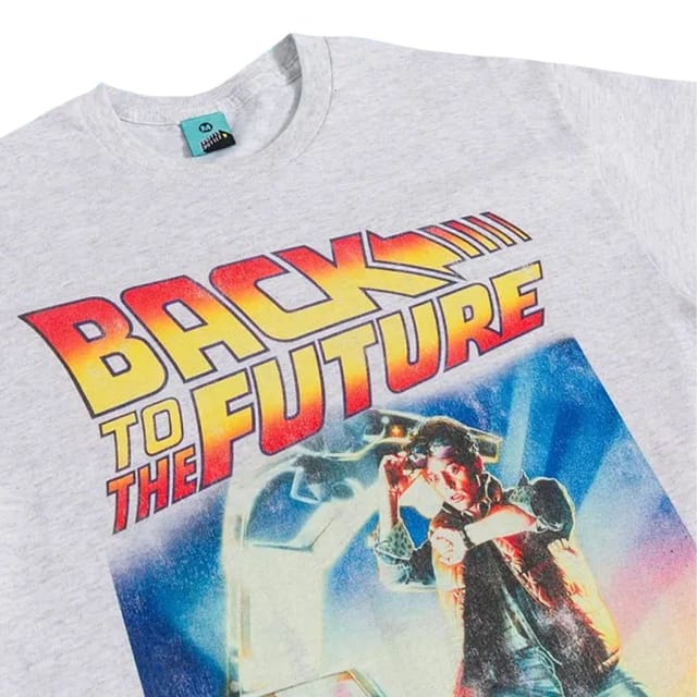 Back To The Future Back To The Future Men's Movie Poster T-Shirt in Grey - 3