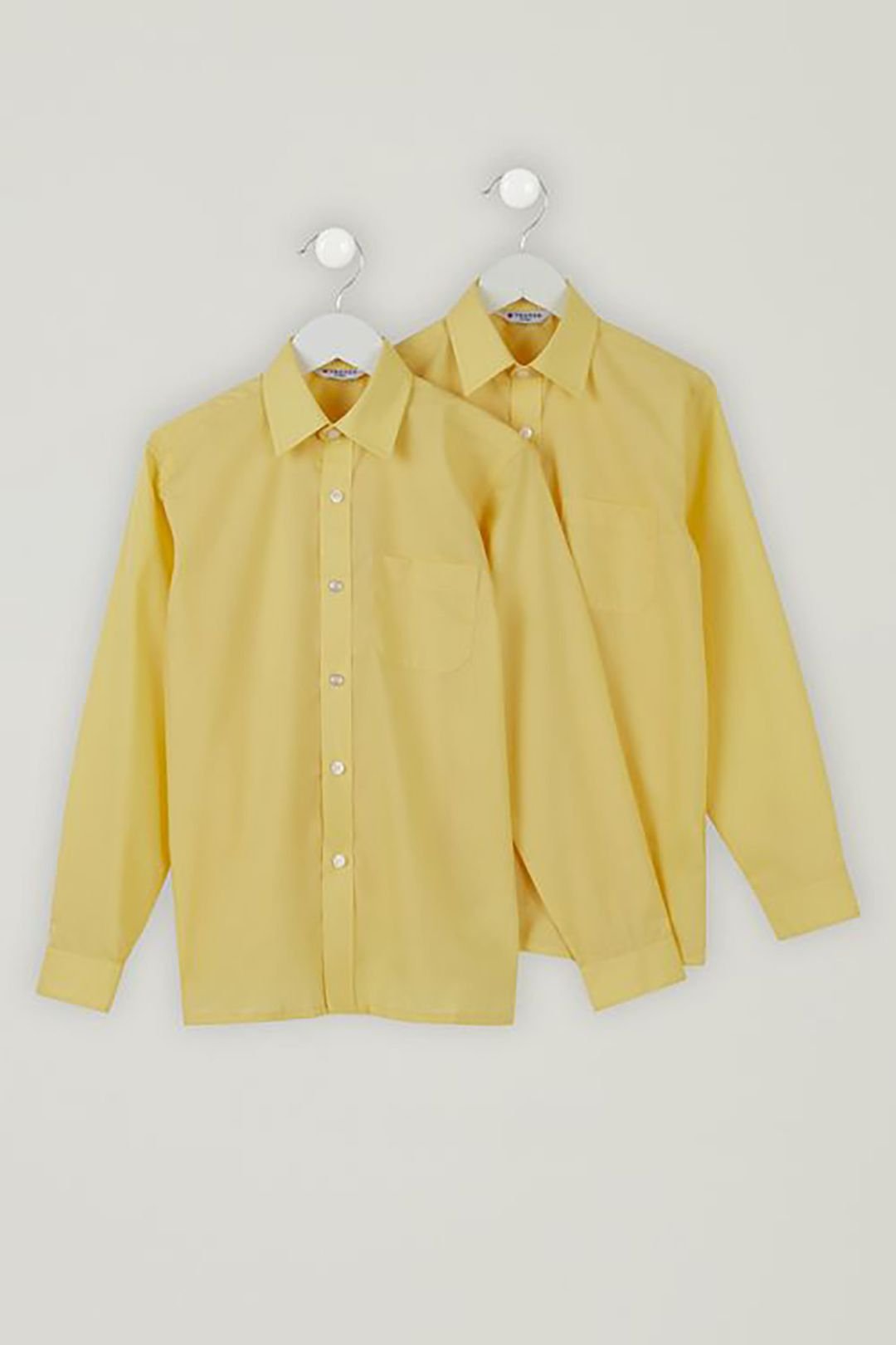 TRUTEX TRUTEX Men's 2 Pack Long Sleeve Non-Iron Boys' School Shirts in Gold - 4