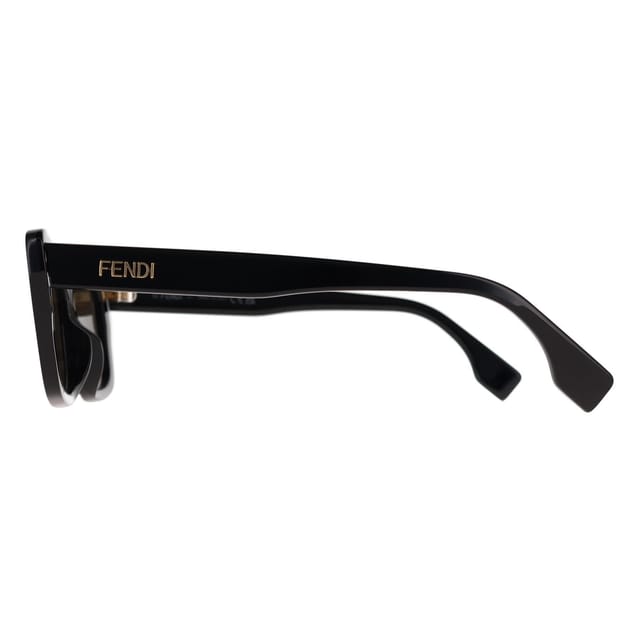 Fendi Fendi Women's Rectangle Shiny Black Green FE40185I Lettering - 3