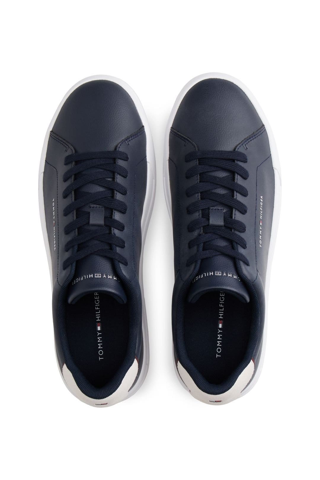 Tommy Hilfiger Tommy Hilfiger Men's Th Court Lth Detail Ess in White - 4