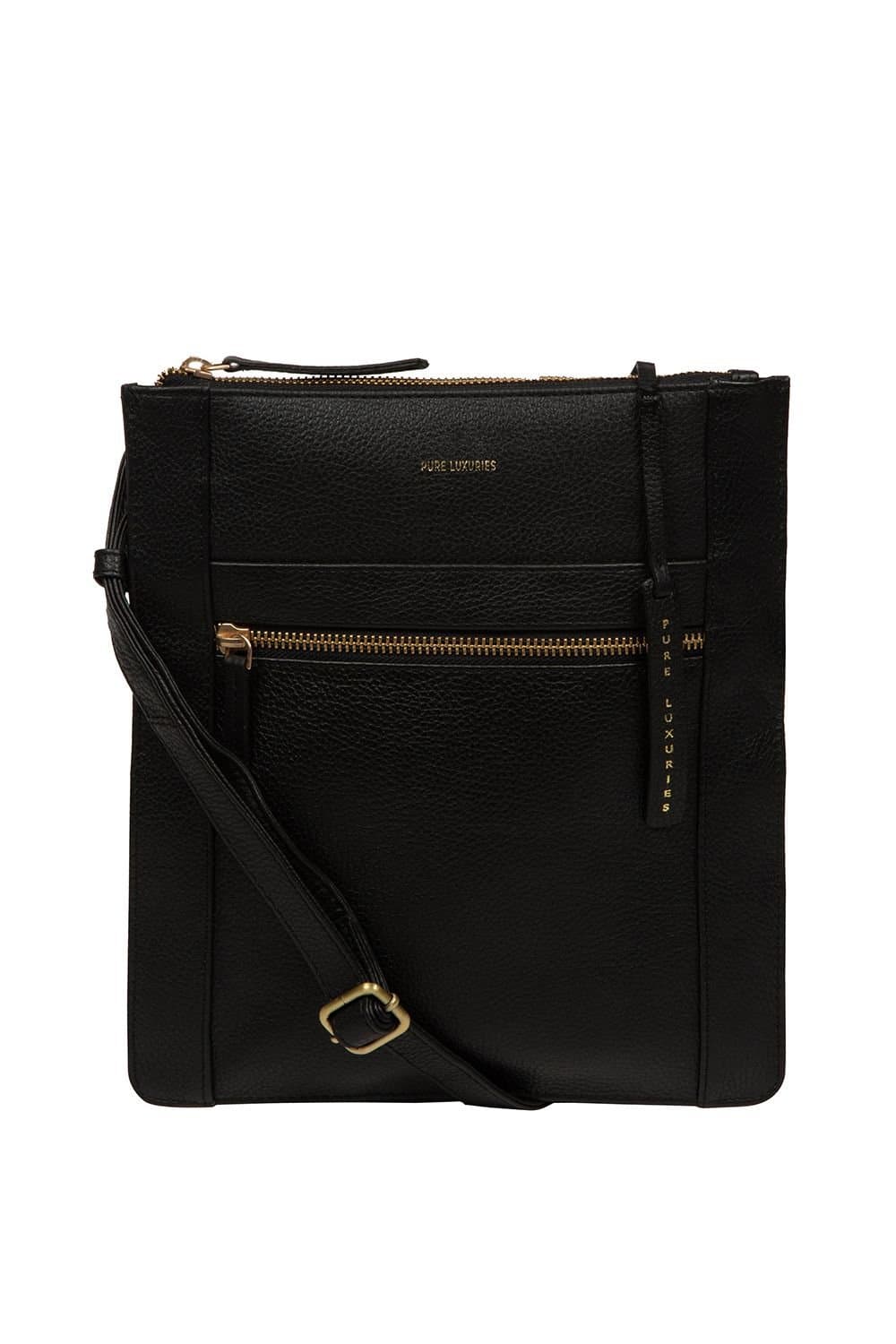 Pure Luxuries London Pure Luxuries London Women's 'Wren' Leather Cross Body Bag in Black