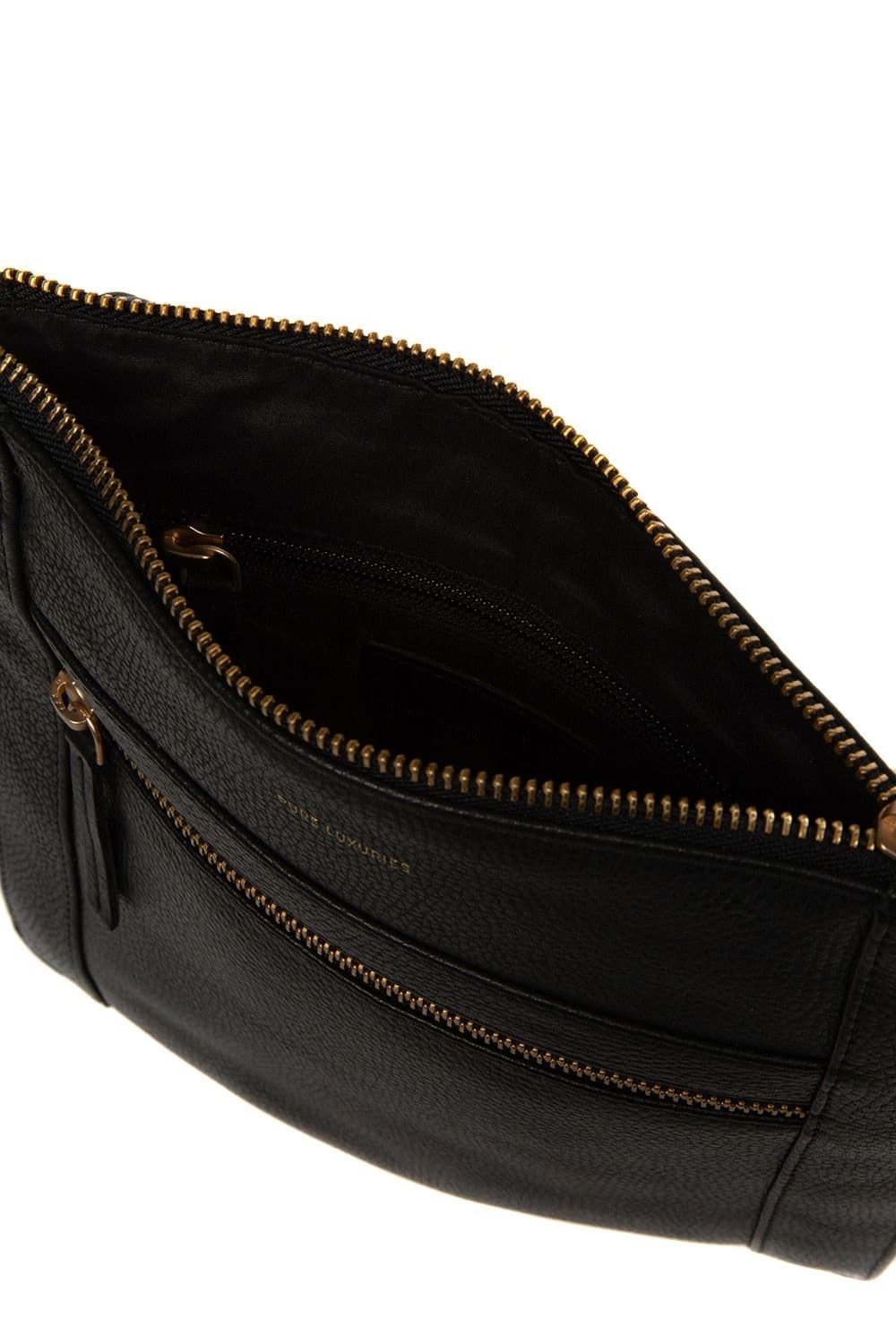 Pure Luxuries London Pure Luxuries London Women's 'Wren' Leather Cross Body Bag in Black - 4