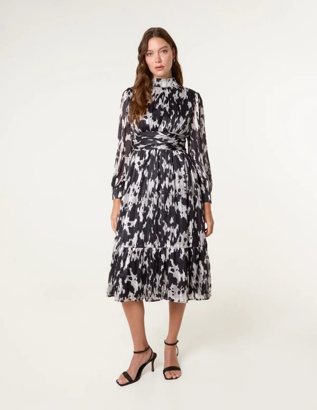 Blue Vanilla High Neck Midi Dress - 3