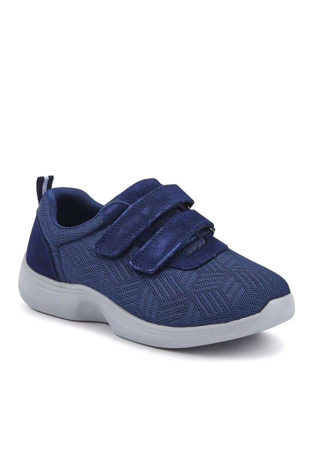 Easyfit Easyfit Women's Extra-Wide Touch-Fasten Monk Shoes in Navy