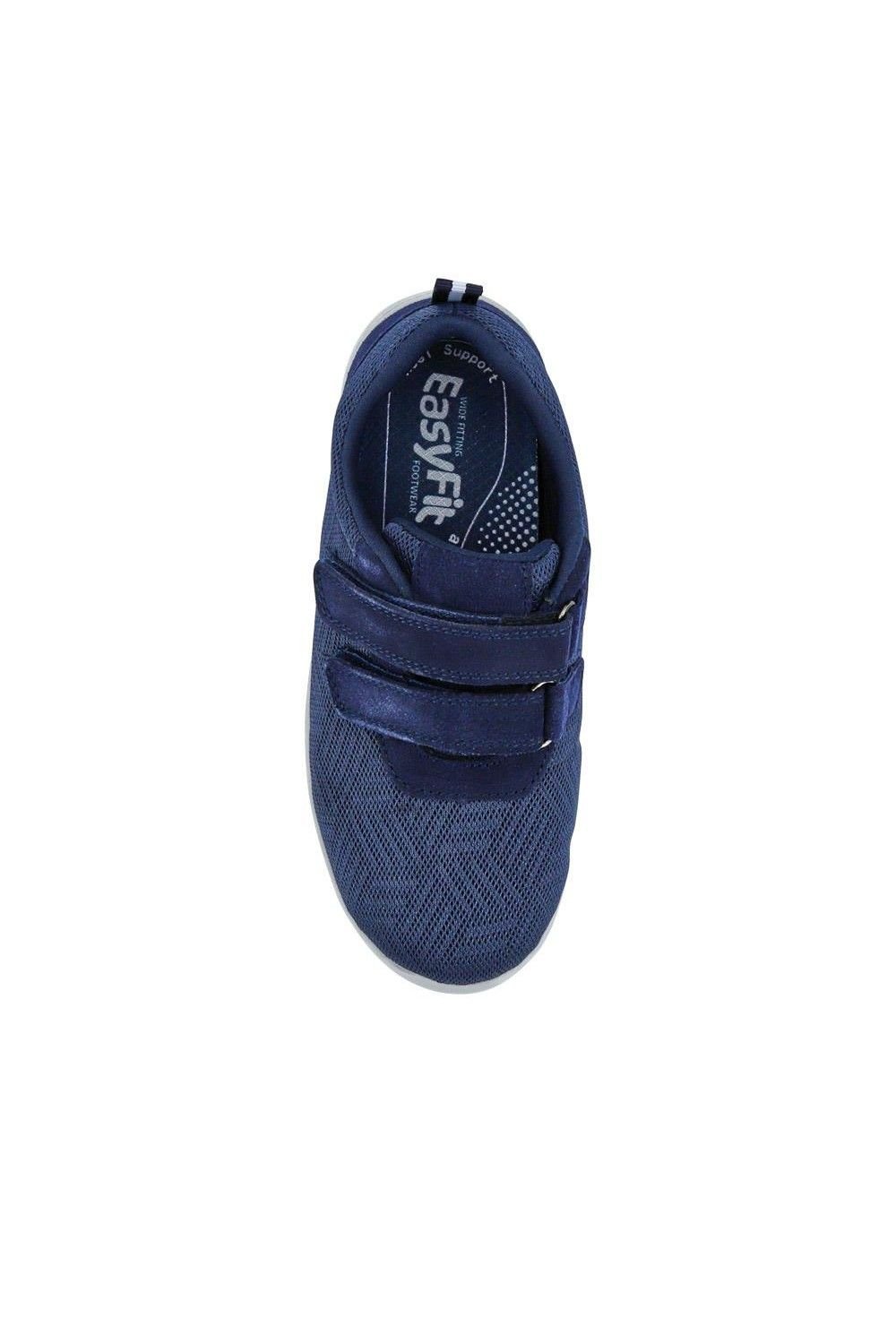 Easyfit Easyfit Women's Extra-Wide Touch-Fasten Monk Shoes in Navy - 4