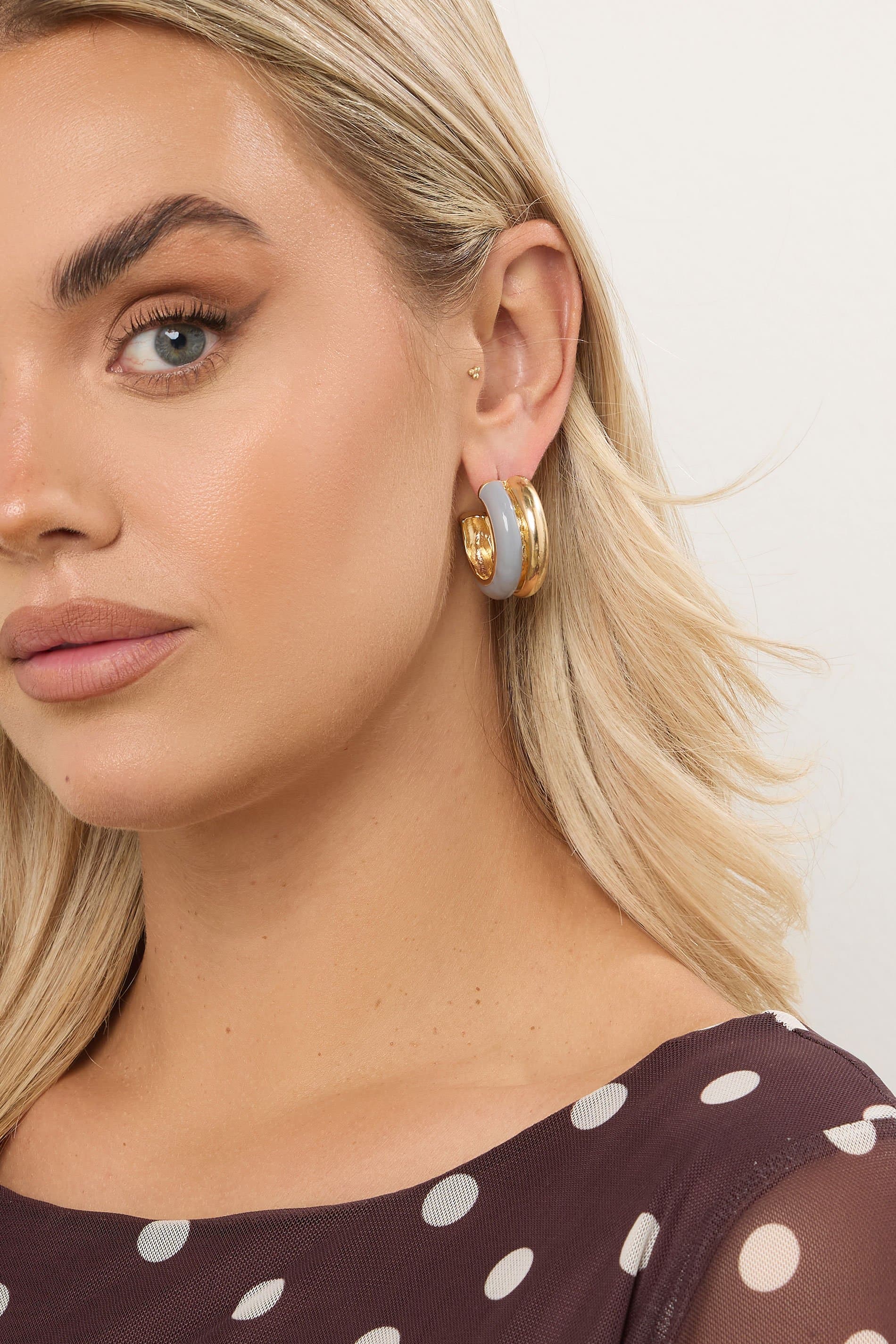 Yours Gold Tone Double Hoop Earrings