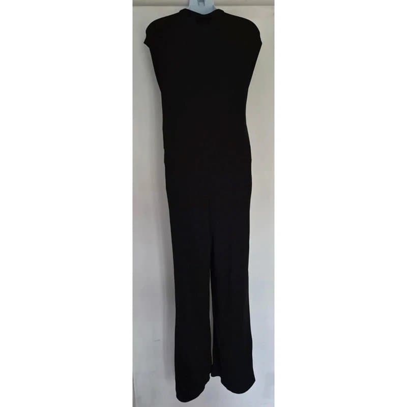 ME+EM Me+Em black twist front sleeveless drape occasional jumpsuit UK size 10