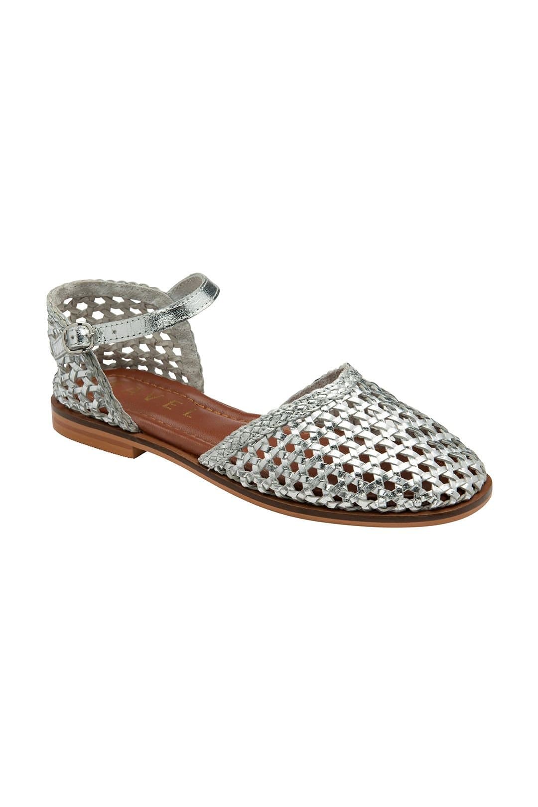 Ravel Ravel Women's 'Kelk' Leather Flat Sandals in Silver