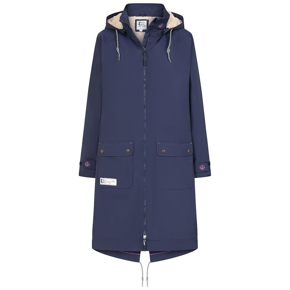 Lazy Jacks Lazy Jacks Women's Long Length Waterproof Jacket in Dark Blue