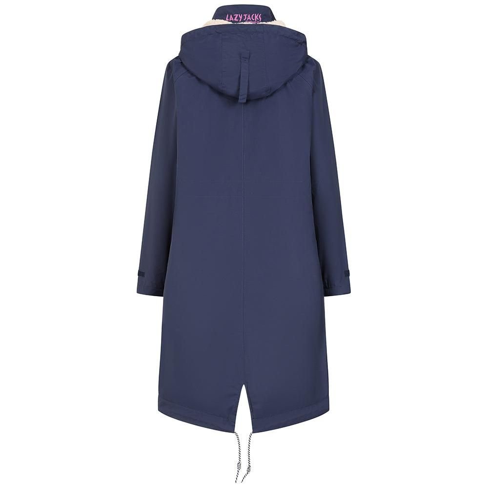 Lazy Jacks Lazy Jacks Women's Long Length Waterproof Jacket in Dark Blue - 3
