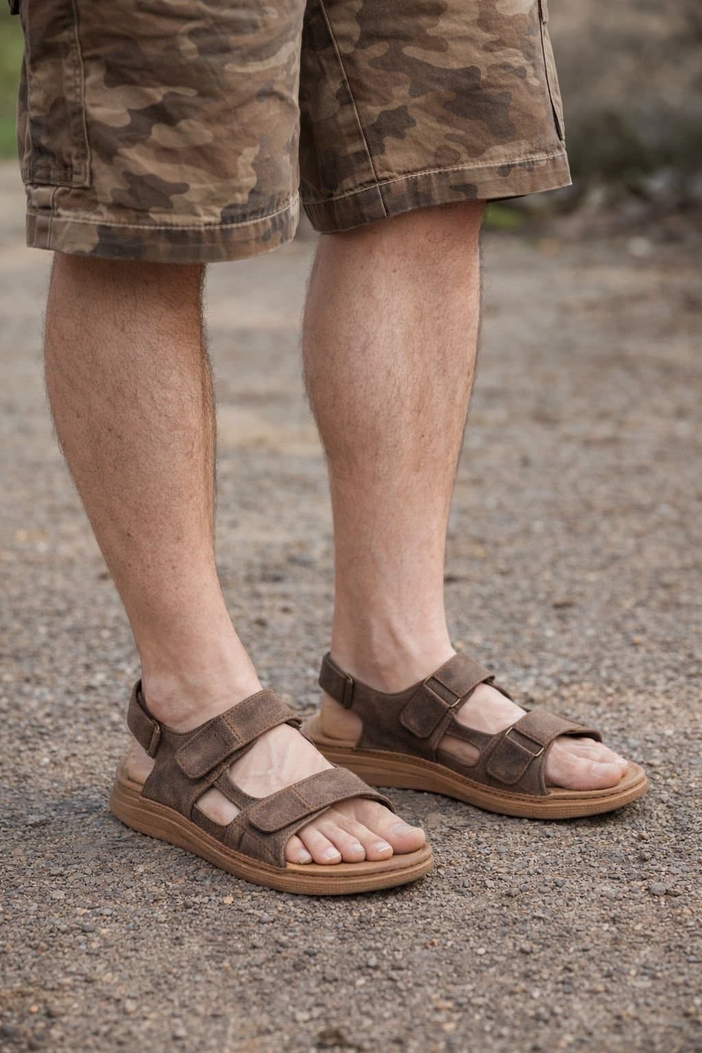 Urban Jacks Urban Jacks Men's Comfort Walking Brown Sandals With Adjustable