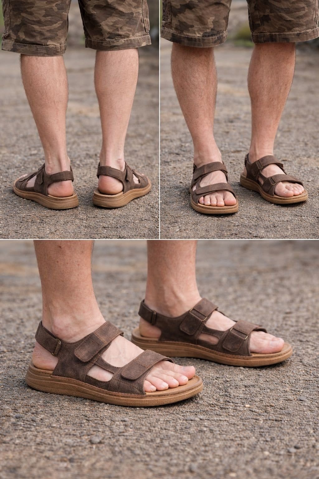 Urban Jacks Urban Jacks Men's Men's Comfort Walking Brown Sandals with Adjustable Cushioned Sole - 4