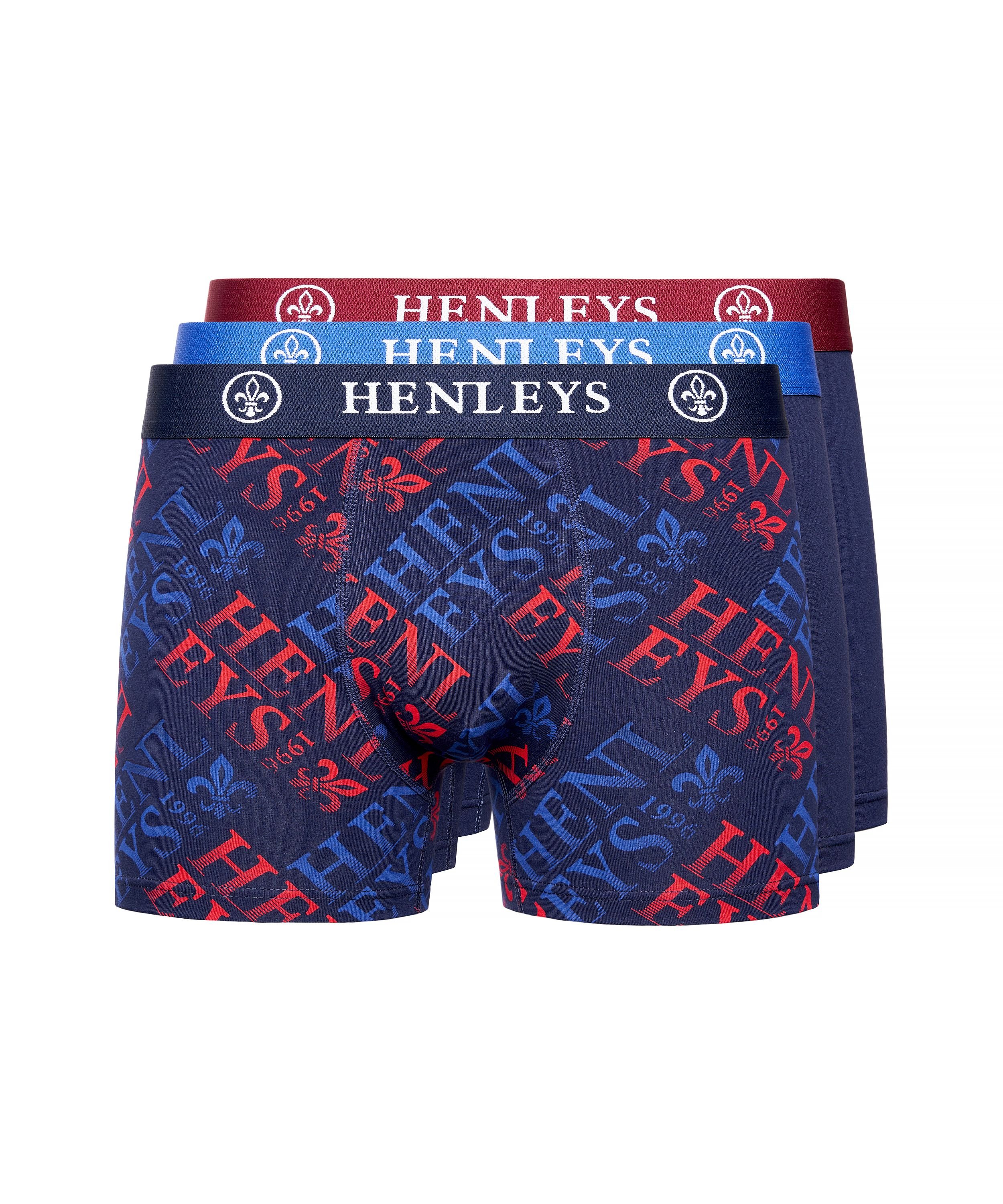 Henleys Henleys Men's Rutlers 3 Pack Boxers - 2