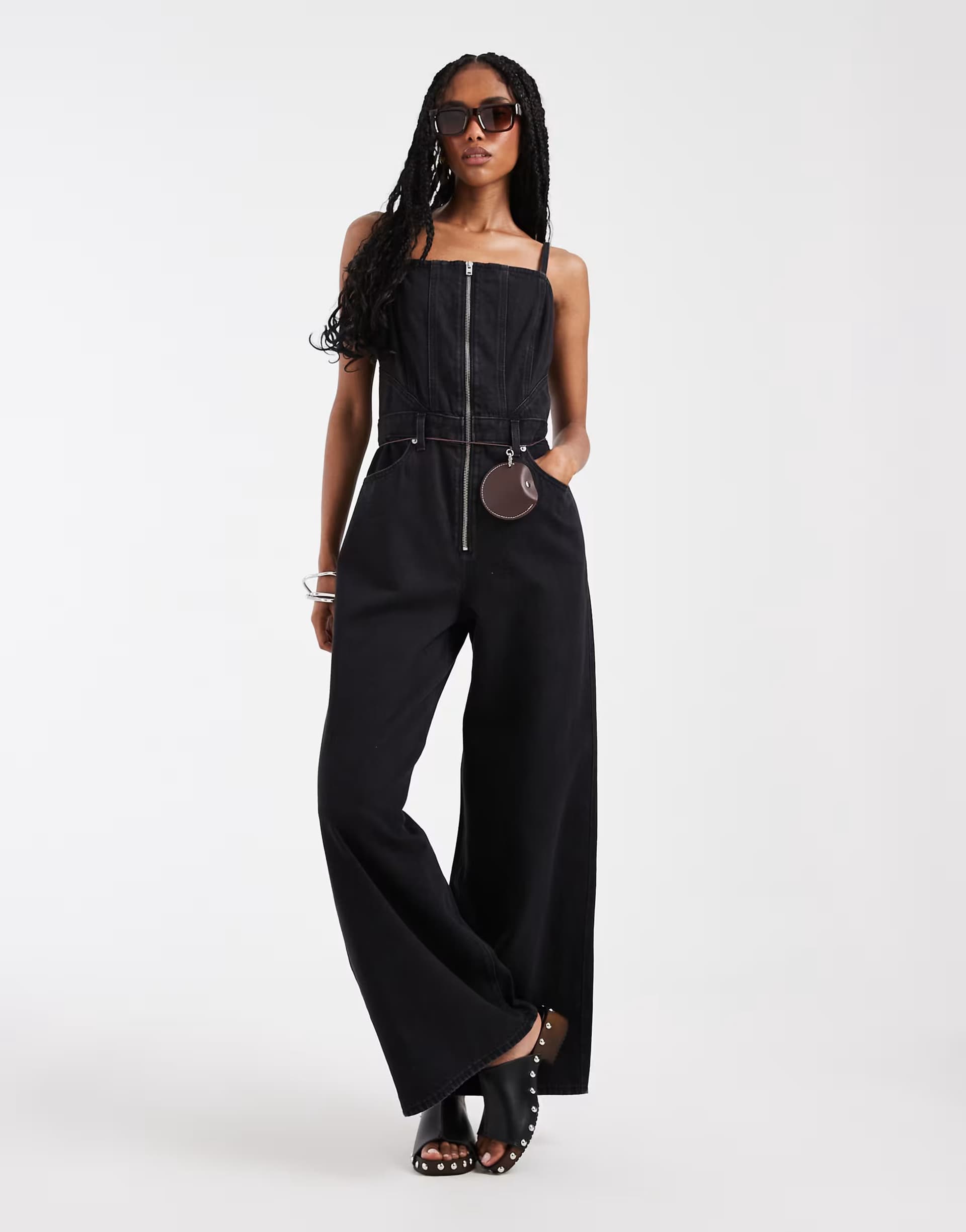ASOS Levi's seamed denim zip though jumpsuit in blue