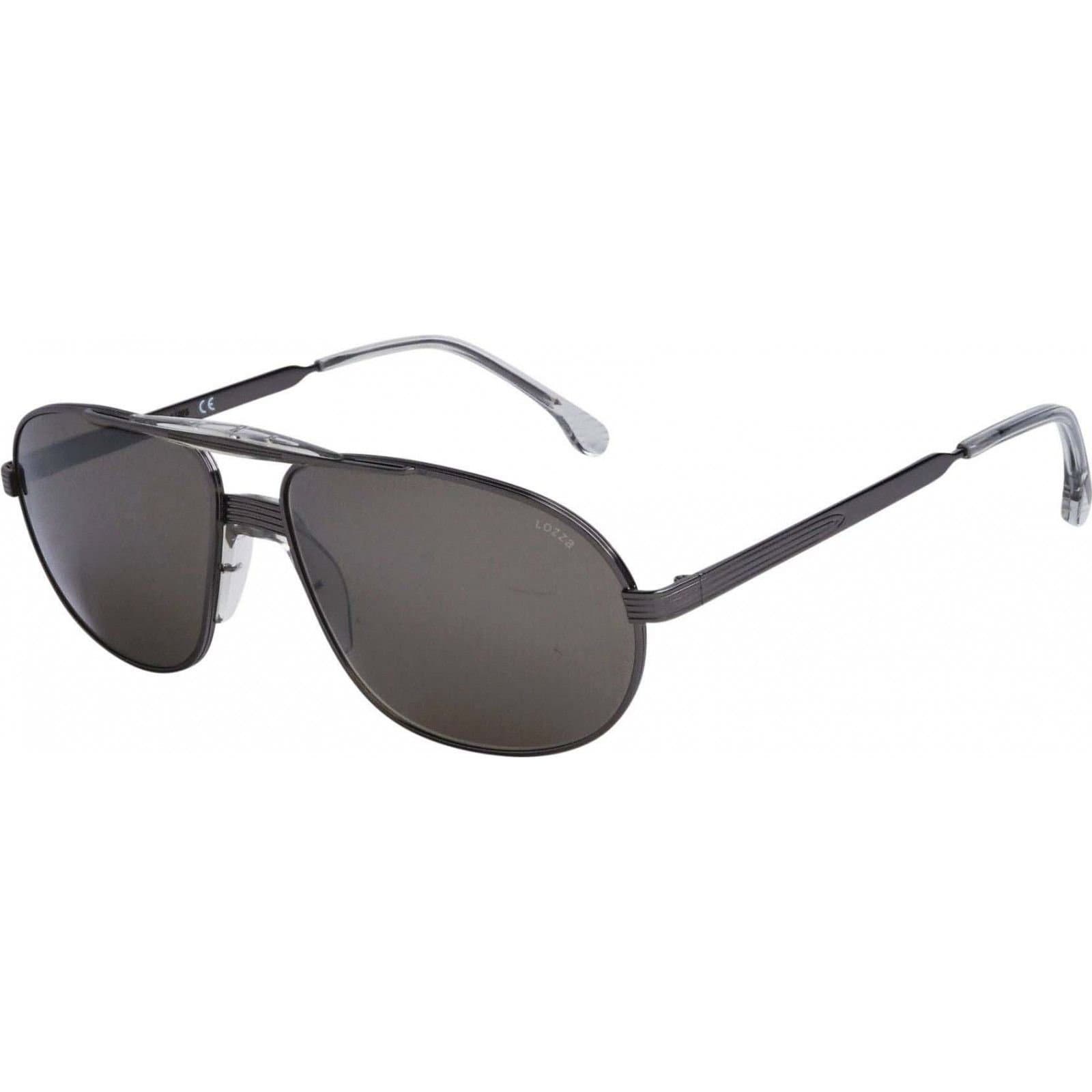 Lozza Lozza Men's SL2368-59568X Round/Oval Sunglasses in Black