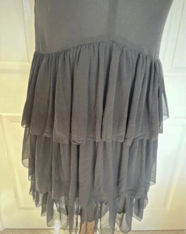 Joseph Black Silk Valerie Flower Dress