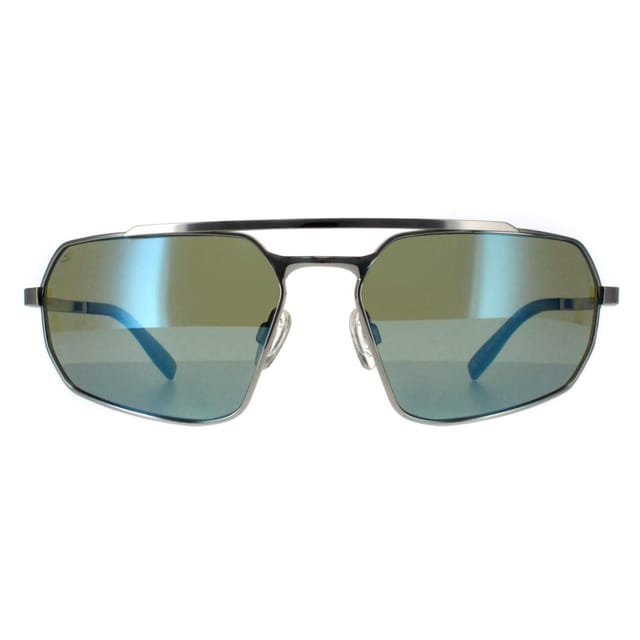 Serengeti Serengeti Men's Rectangle Shiny Silver Saturn 555nm Blue Polarized Hinkley - 2