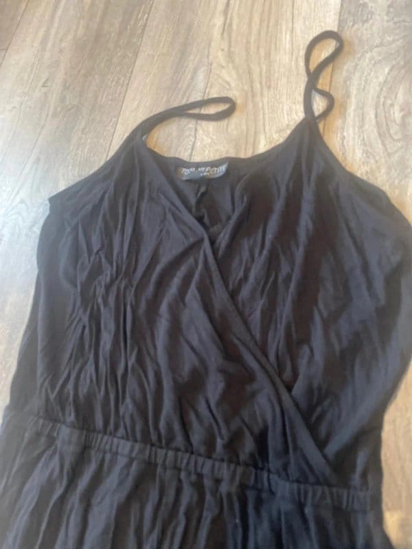 Topshop Petite Black Jersey Jumpsuit