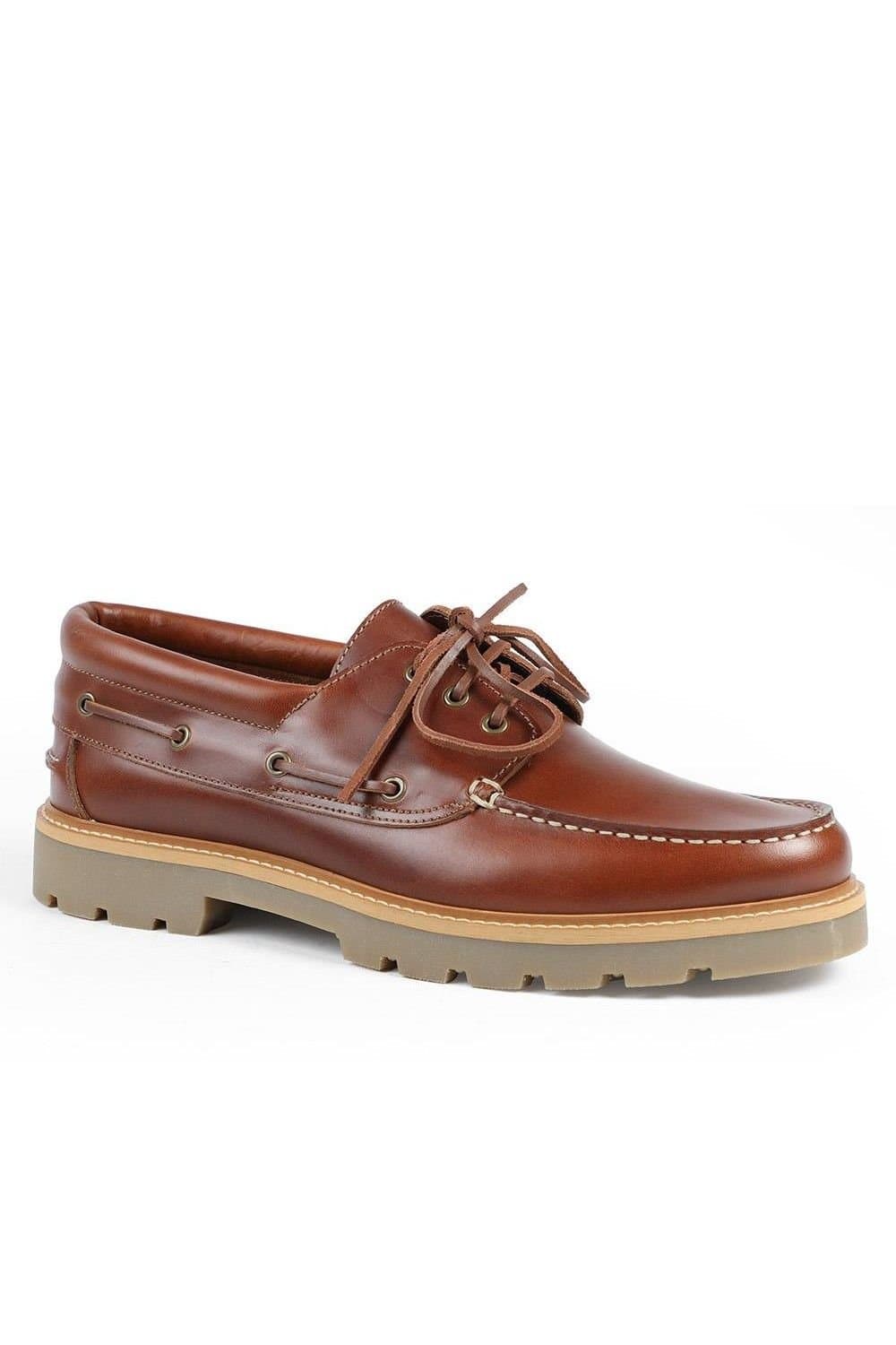 Jones Bootmaker Jones Bootmaker Men's Perivale Chunky Leather Moccasins in Brown