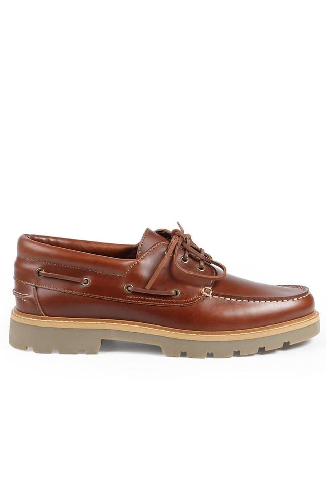 Jones Bootmaker Jones Bootmaker Men's Perivale Chunky Leather Moccasins in Brown - 2