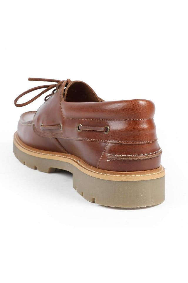 Jones Bootmaker Jones Bootmaker Men's Perivale Chunky Leather Moccasins in Brown - 3